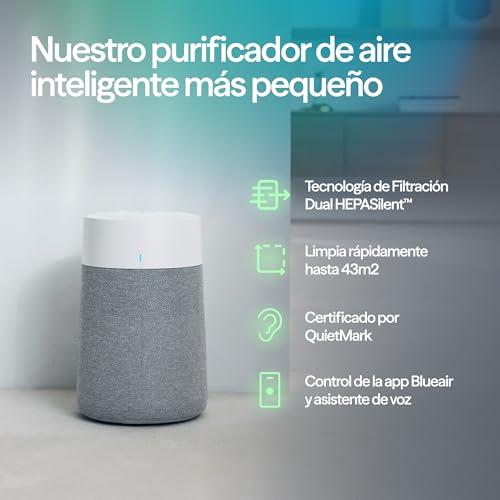 BLUEAIR Purificador de aire 43 m², inteligente y silencioso - Blue Pure 511i Max
BLUEAIR Purificador de aire 43 m² para 