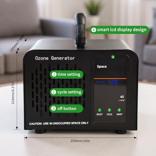 Generador De Ozono 60000 Mg/H, Pantalla Táctil, Ideal Para Hogar Y Industria, Máquina De Ozono 400㎡, Timer 120 Minutos P