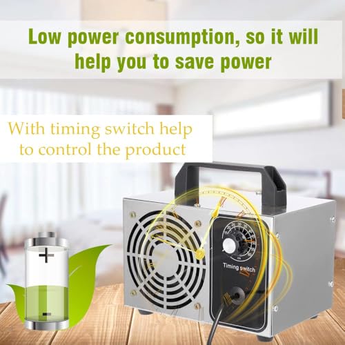 Ozone Generador Geevorks 32000 mg/h, temporizador 0-60min, purificador de aire para casa y coche