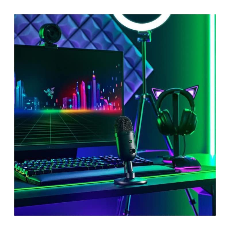 Razer Seiren V2 X - Microfono USB para Streamers (25-mm Micrófono, Supernieren-Richtcharakteristik, Limitador de Aumento